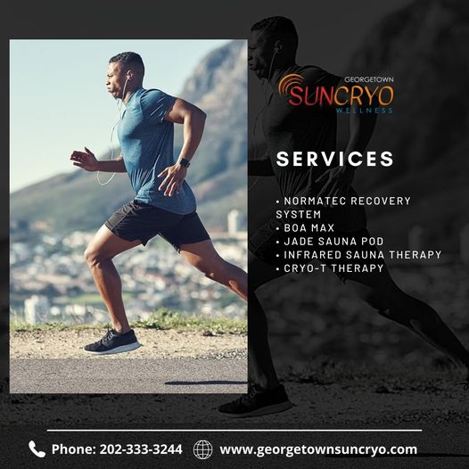 Man running, Suncryo wellness services.