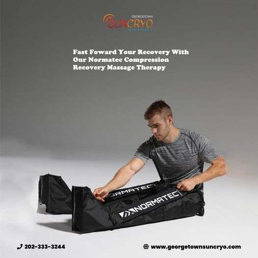 Normatec compression recovery massage.