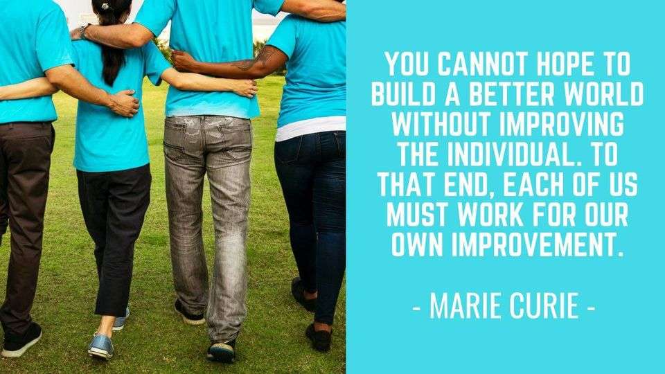 Friends walking together, improving themselves.