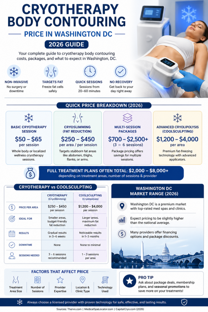 Cryotherapy Body Contouring Price in Washington DC (2026 Guide)