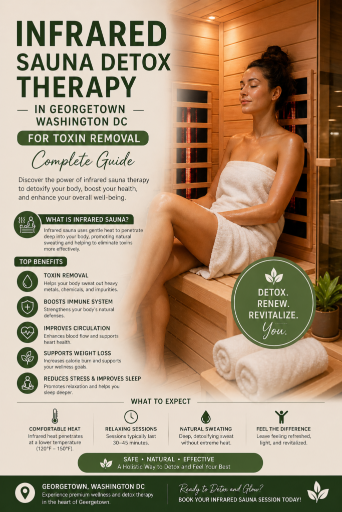 Infrared Sauna Detox Therapy in Georgetown Washington DC for Toxin Removal (Complete Guide)