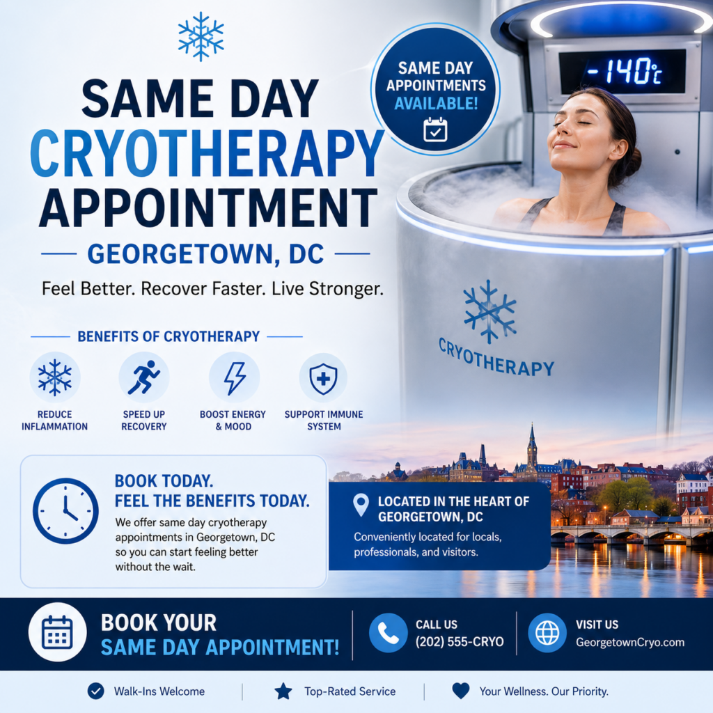 Same Day Cryotherapy Appointment in Georgetown DC (Fast, Safe & Effective Body Contouring)