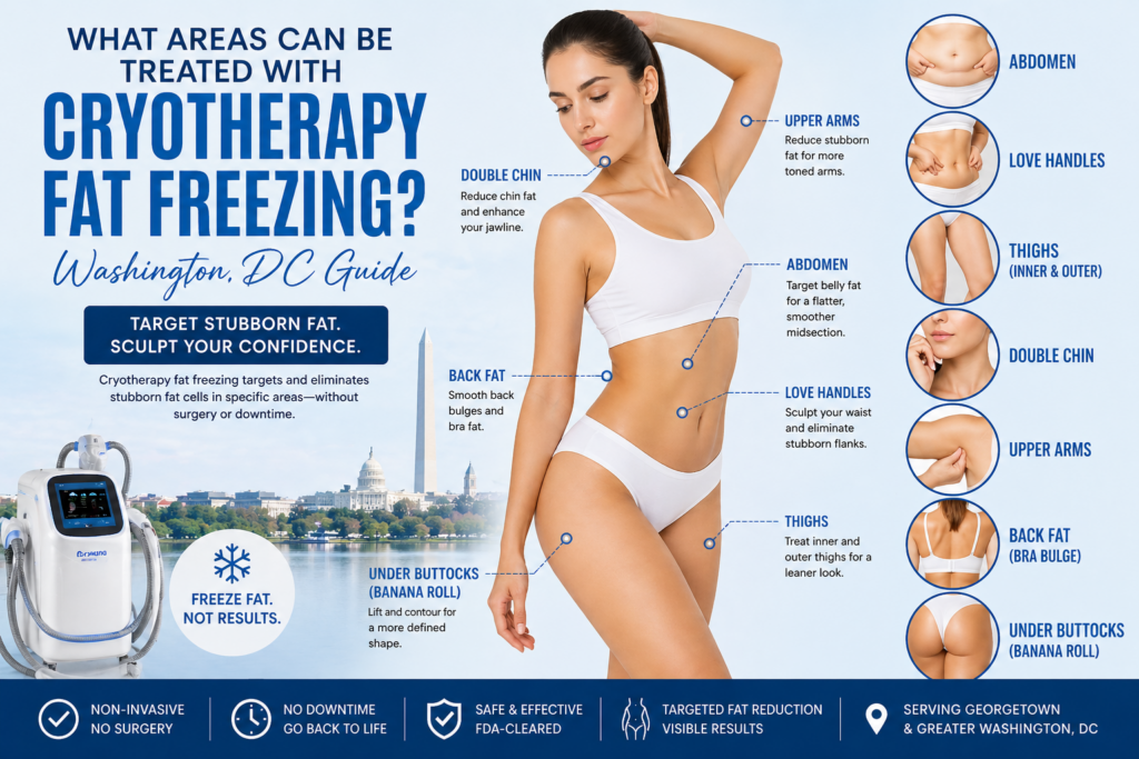 What Areas Can Be Treated with Cryotherapy Fat Freezing? (Washington, DC Guide)